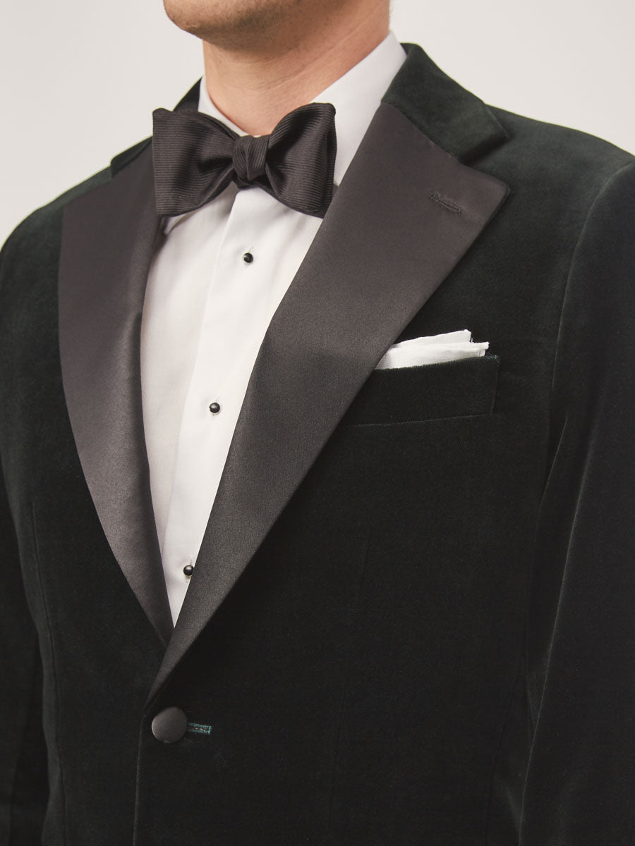 Green velvet sale tuxedo blazer